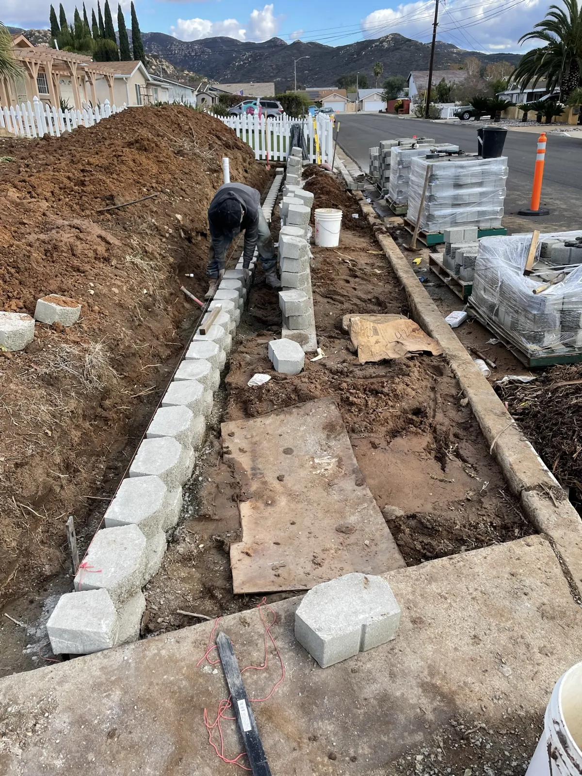 Front Retaining Wall