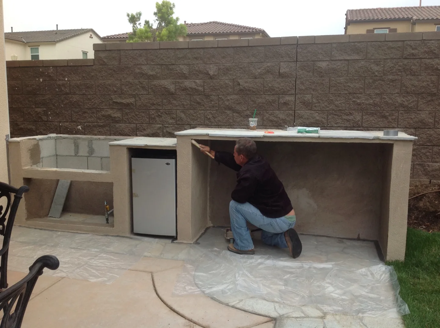 Building an outdoor cooking space