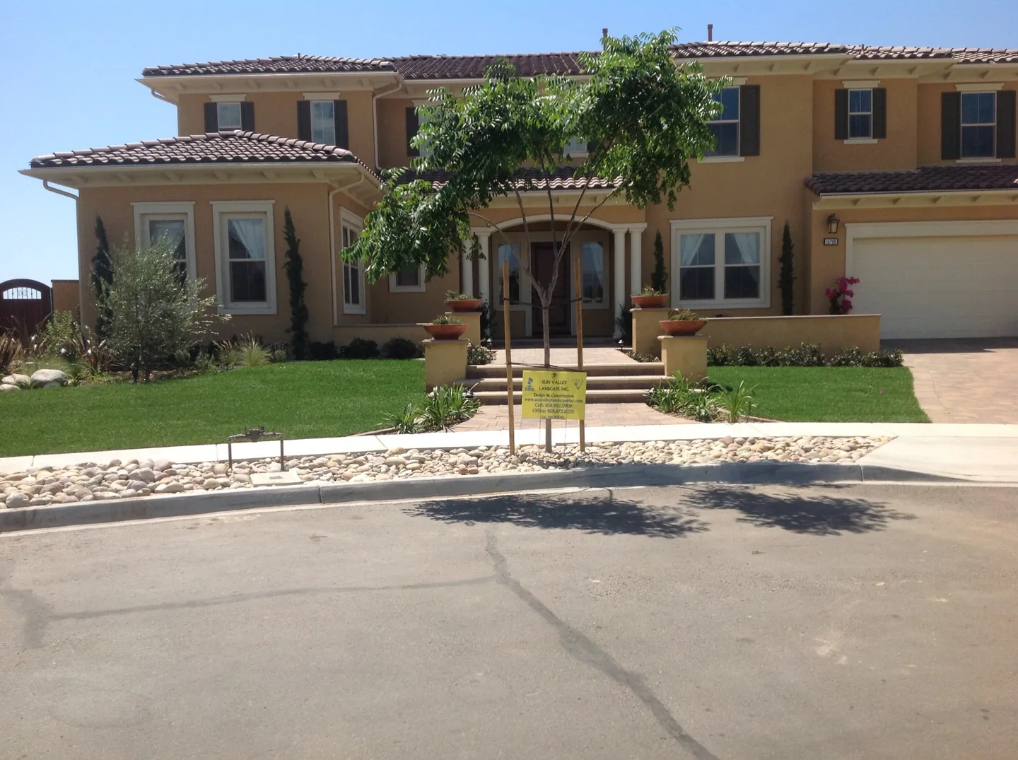 A paved approach to the home