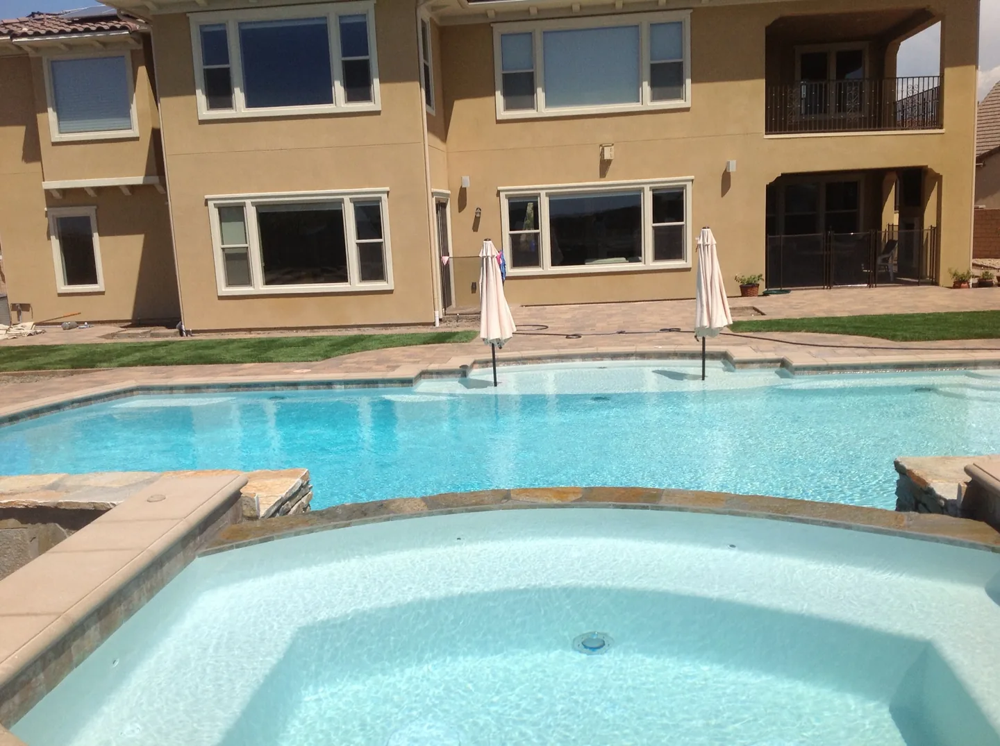Lawn beside the pool terrace
