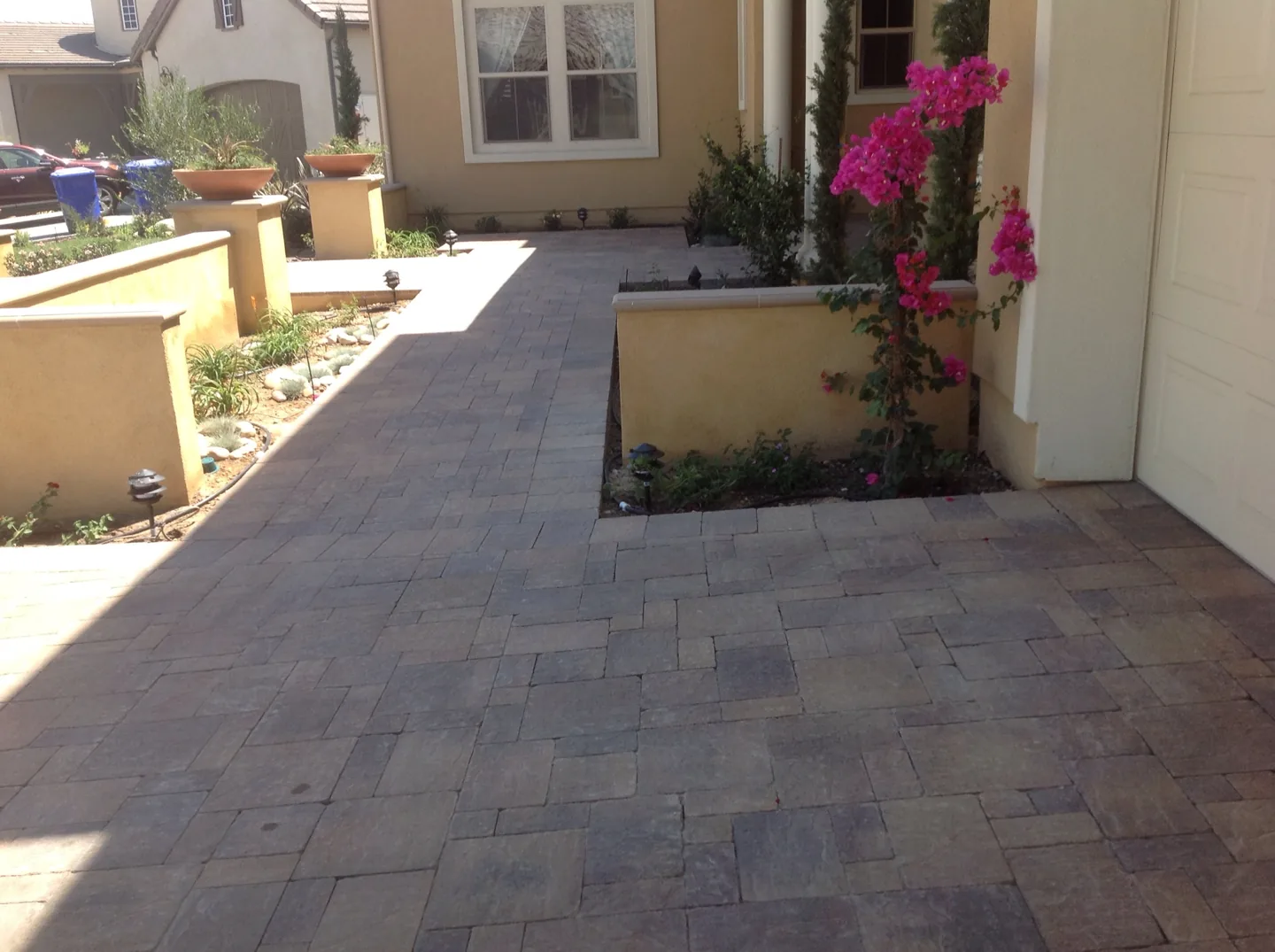 A path along the side of the home