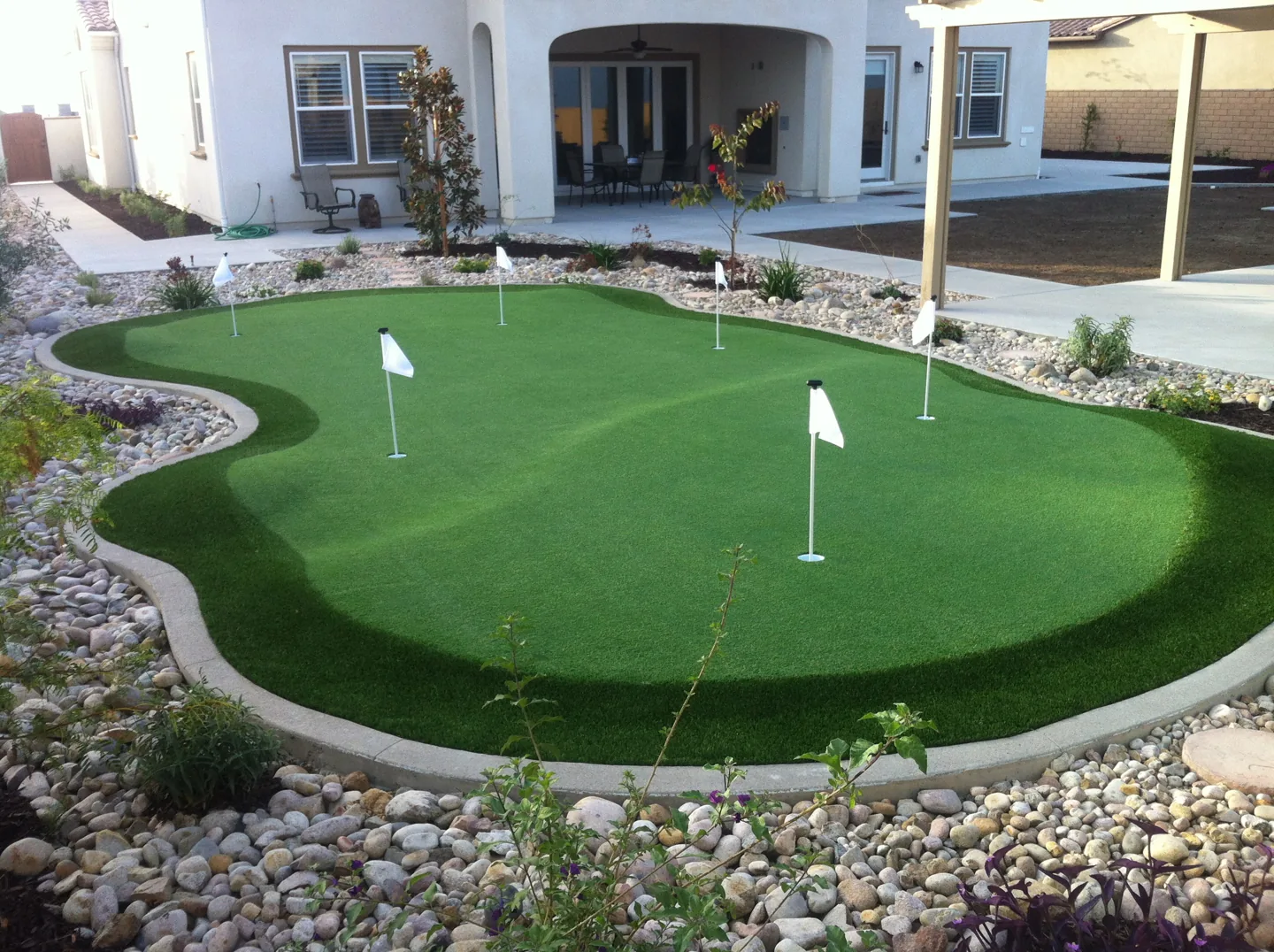 The finished putting green