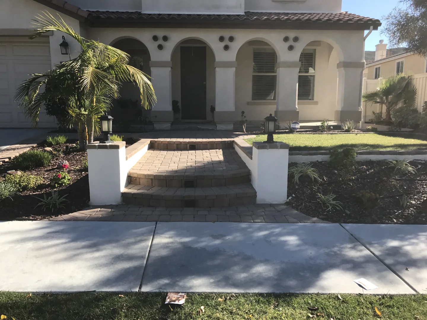 Planting around the front approach