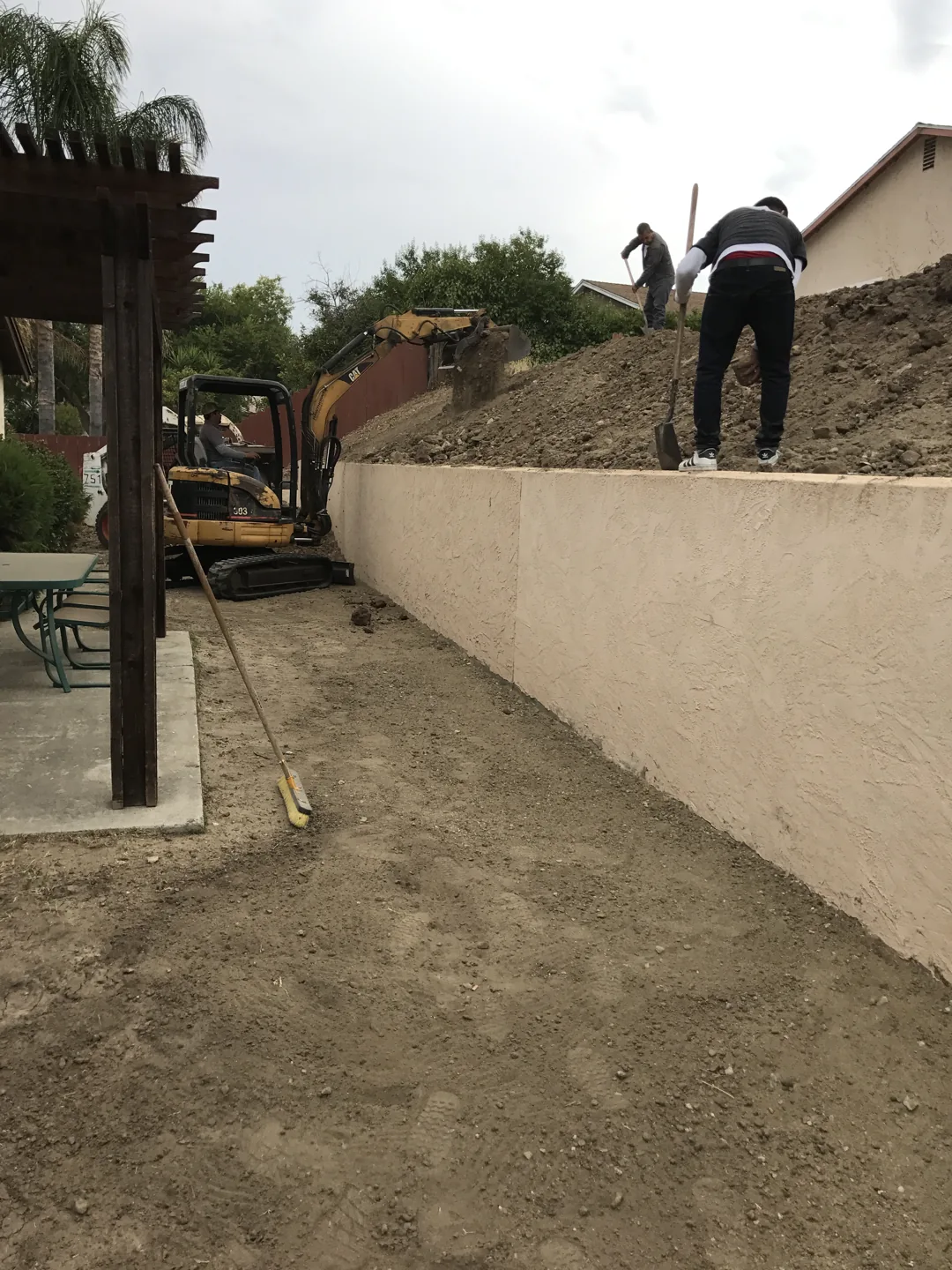 Finishing the garden wall