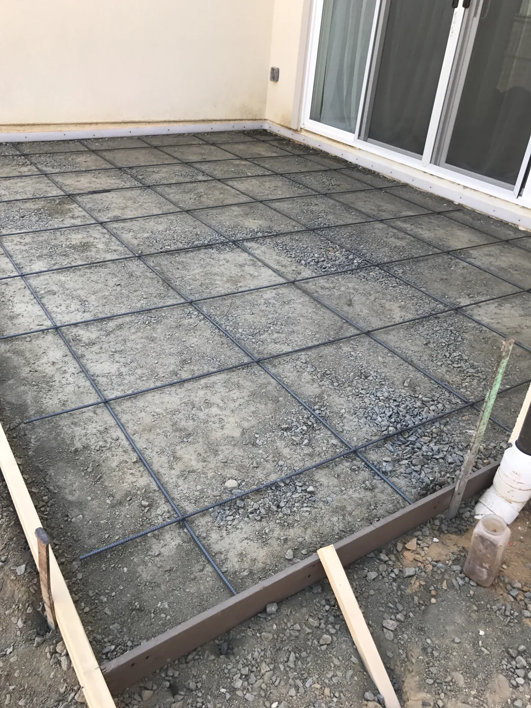 A patio surface taking shape