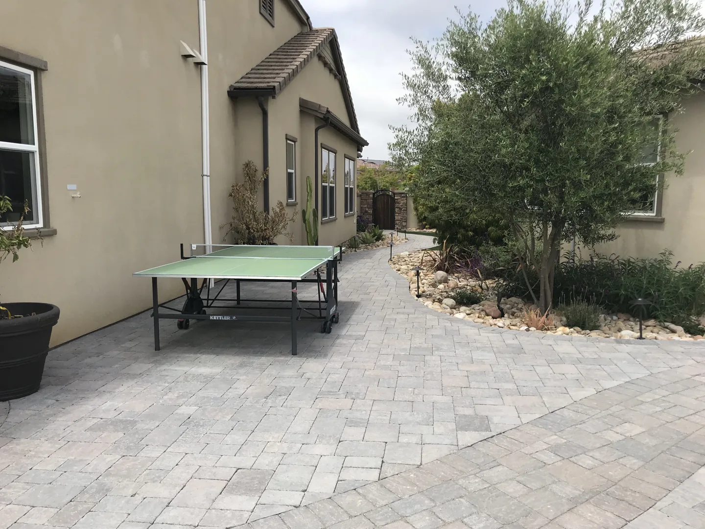 A patio with room to play