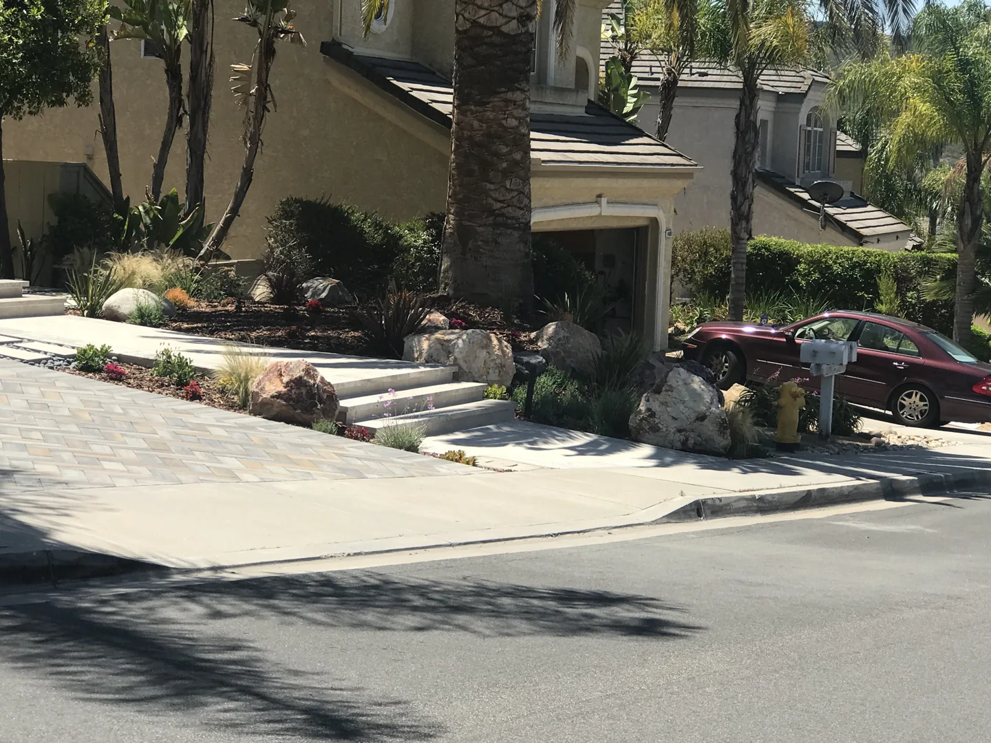 Stonework and planting at the front garden