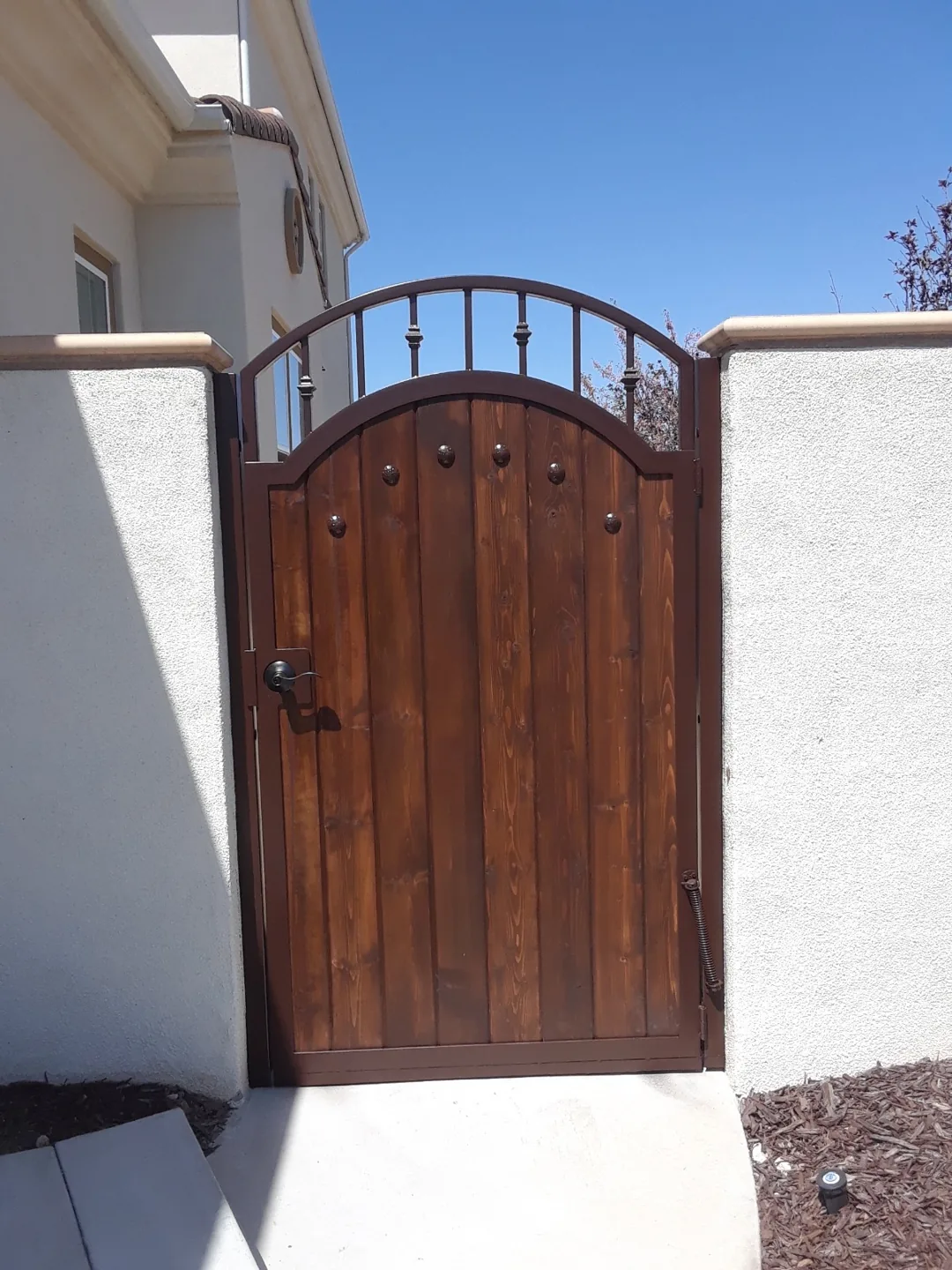 A private entrance in wood