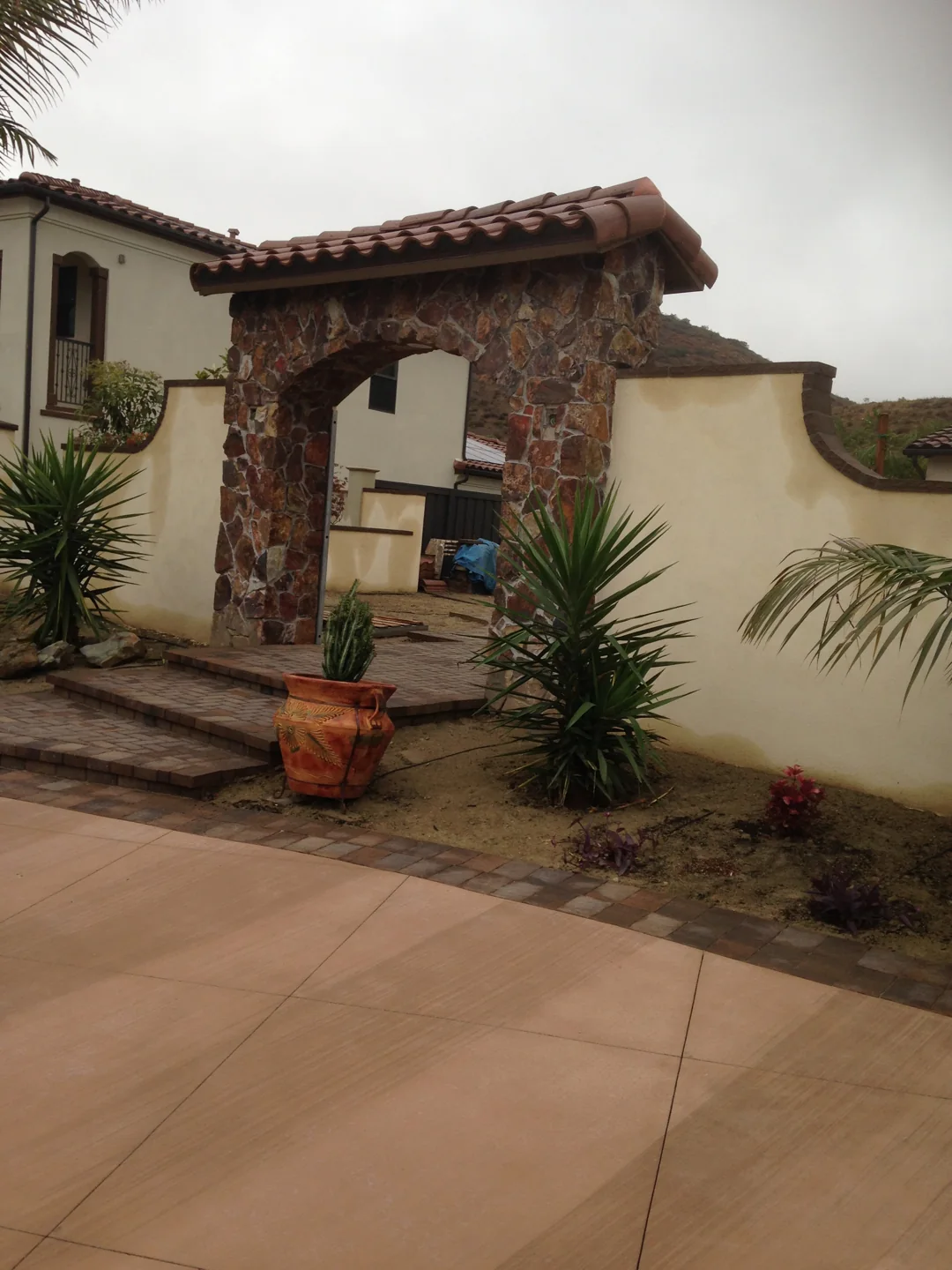 The approach to the entrance